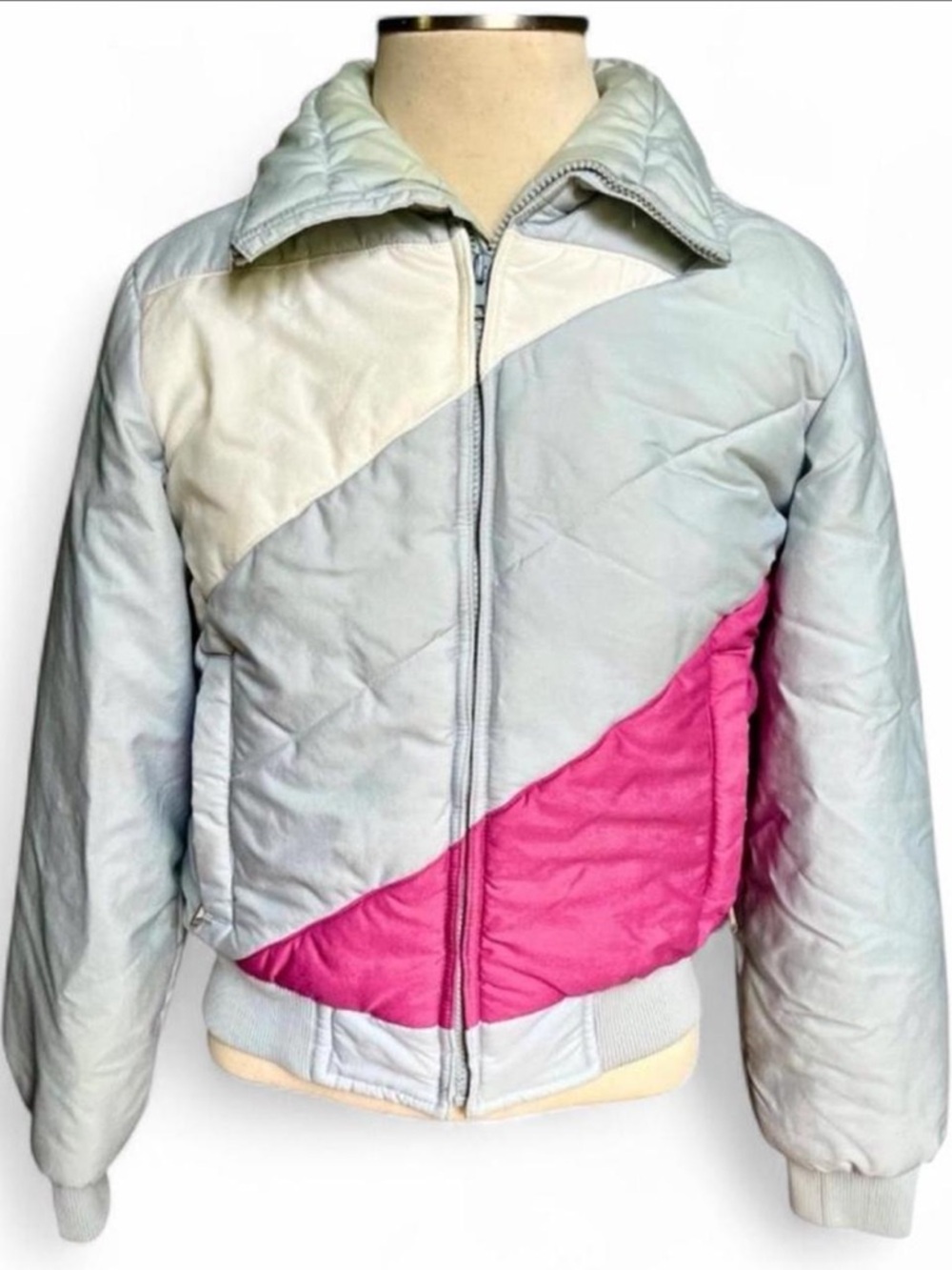 Vintage Women’s 70s/80s Snow Trails Colorblock Puffer Jacket Sz S